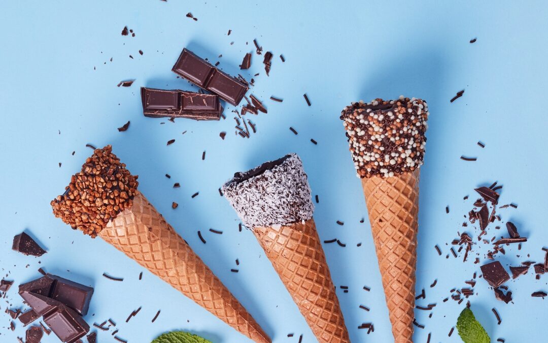 Cornet de glace au chocolat maison