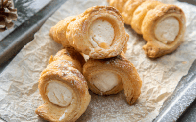 Cornets fourrés à la crème patissière