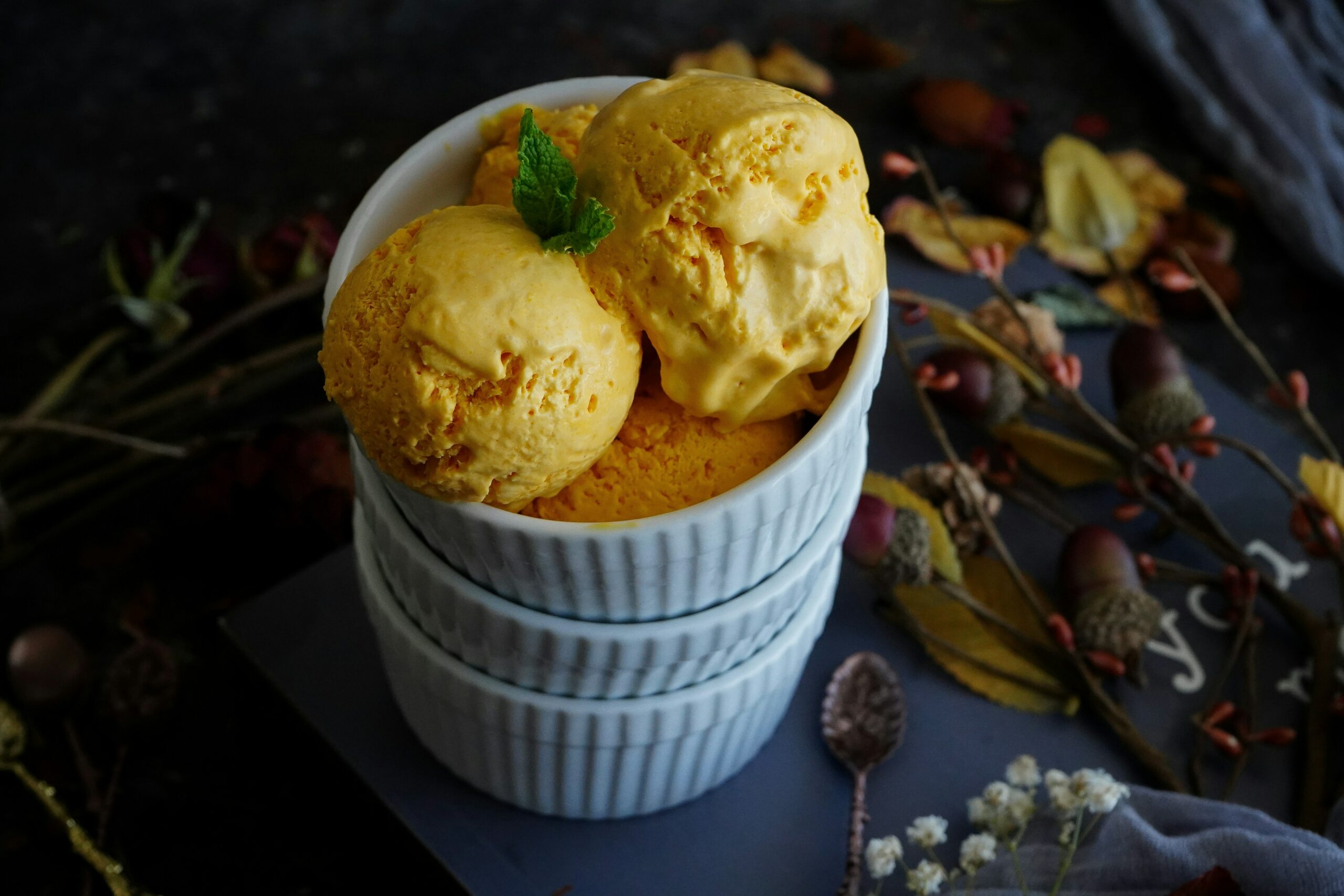 glace sans gluten à la mangue