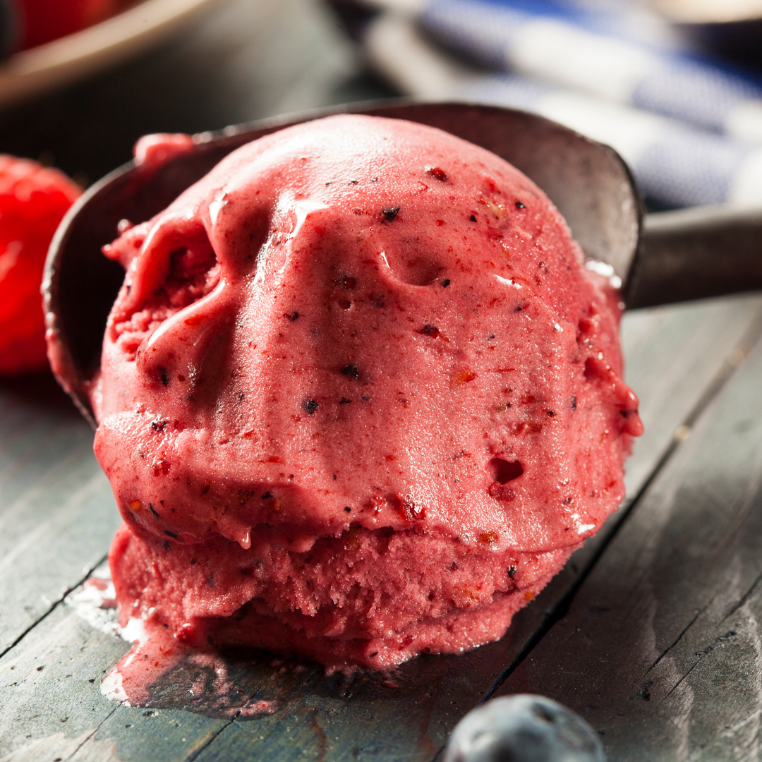 Glace "Cerveau Givré" à la Fraise et Framboise - Recette Glace Halloween